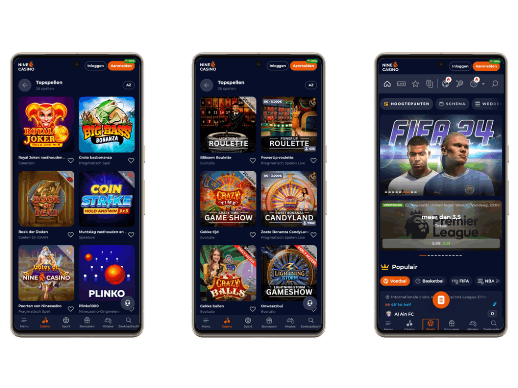 nine casino application